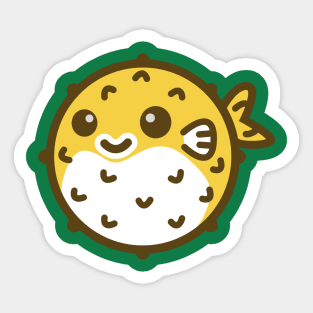 Blowfish Logo Yellow Sticker